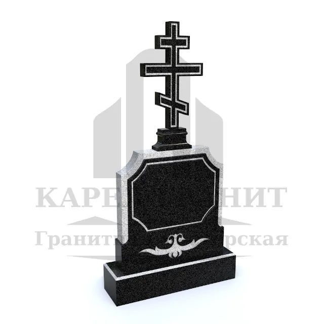 Модель гранитного памятника в форме креста 