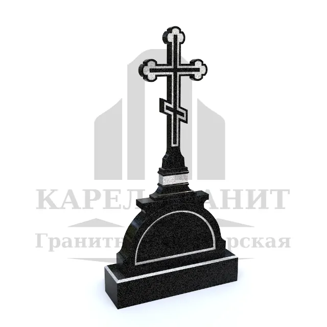 Модель гранитного памятника в форме креста 